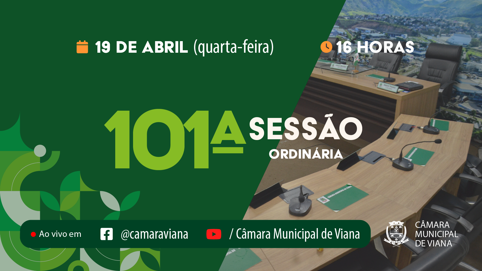 PAUTA DA CENTÉSIMA PRIMEIRA (101ª) SESSÃO ORDINÁRIA