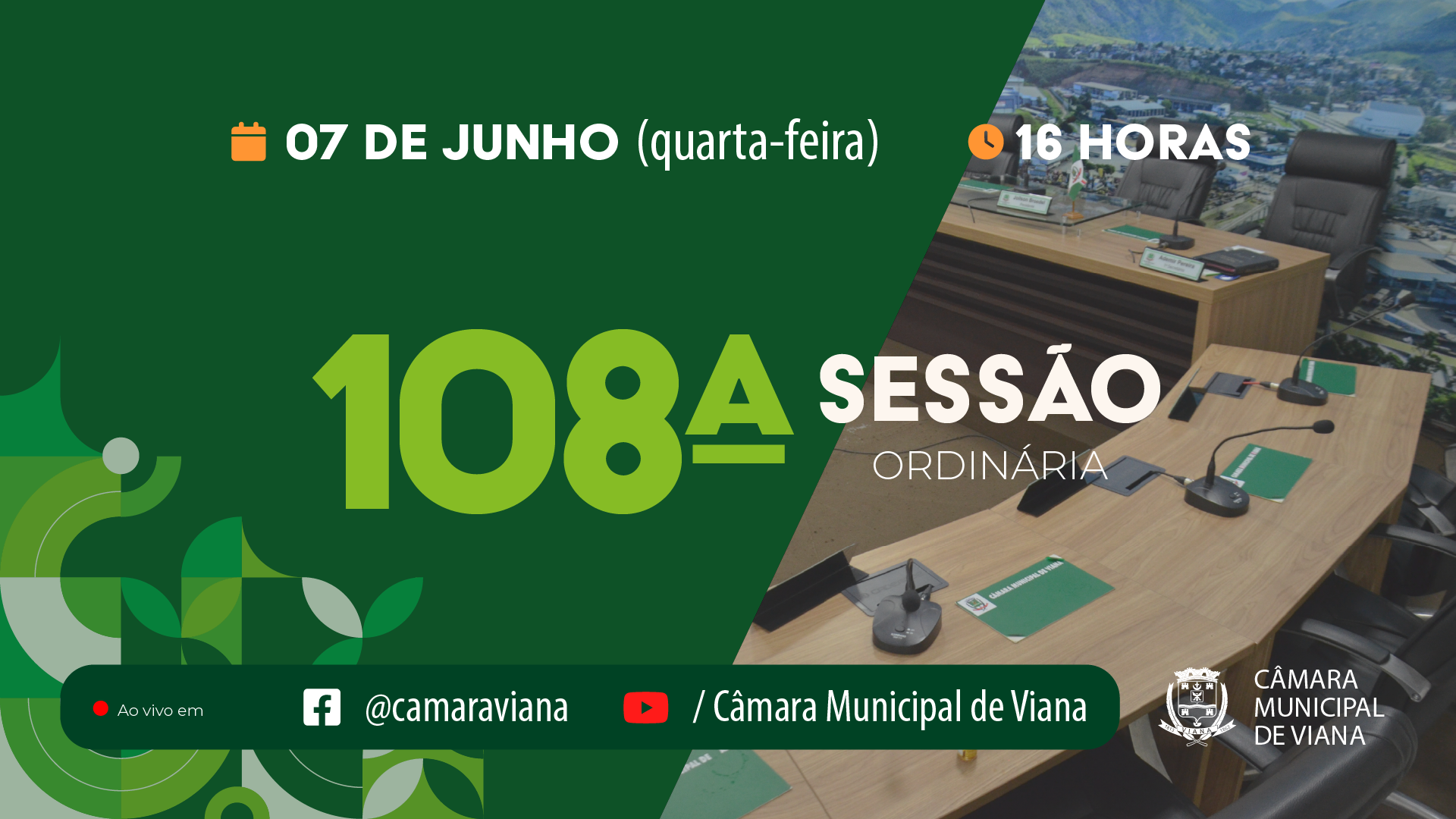 PAUTA DA CENTÉSIMA OITAVA (108ª) SESSÃO ORDINÁRIA