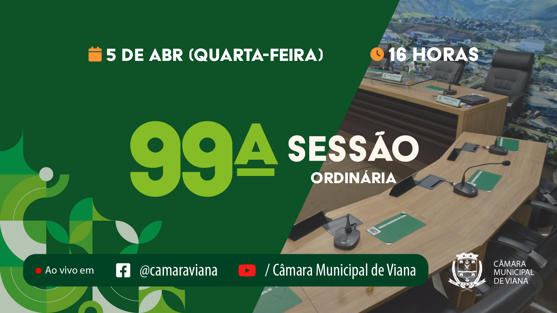 PAUTA DA NONAGÉSIMA NONA (99ª) SESSÃO ORDINÁRIA 