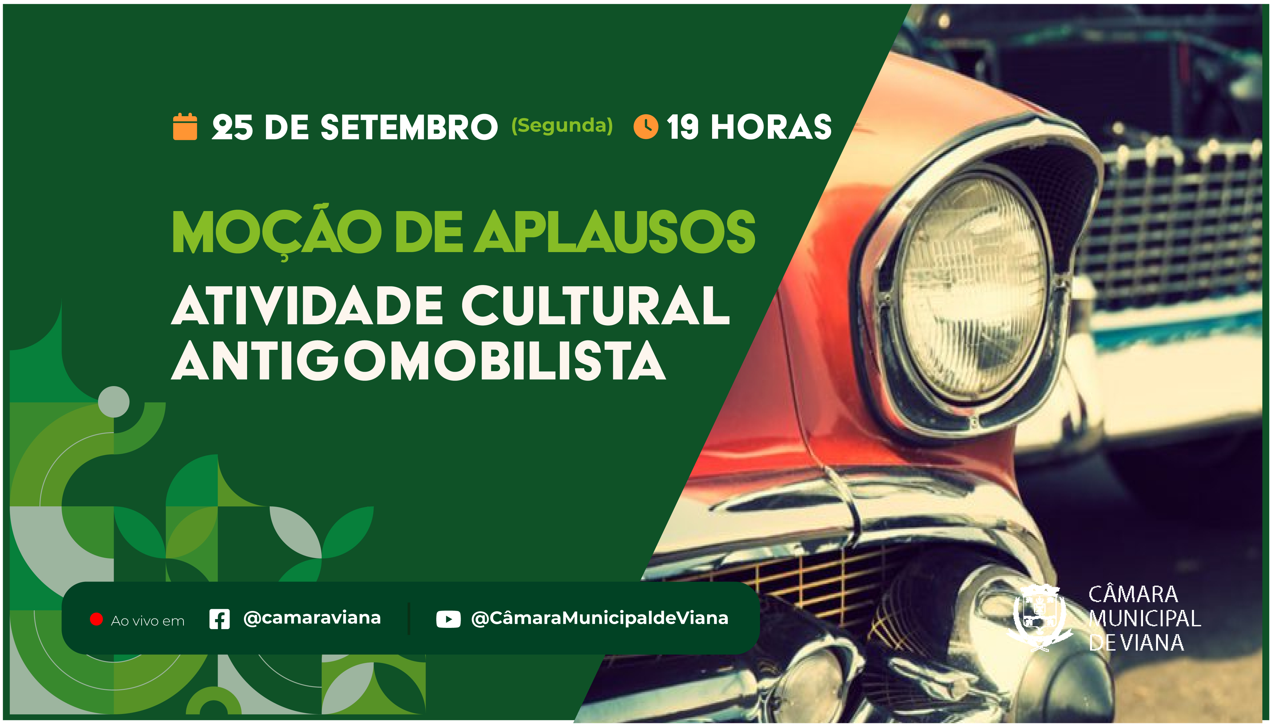 Sessão Especial vai homenagear antigomobilistas em Viana com Moção de Aplauso