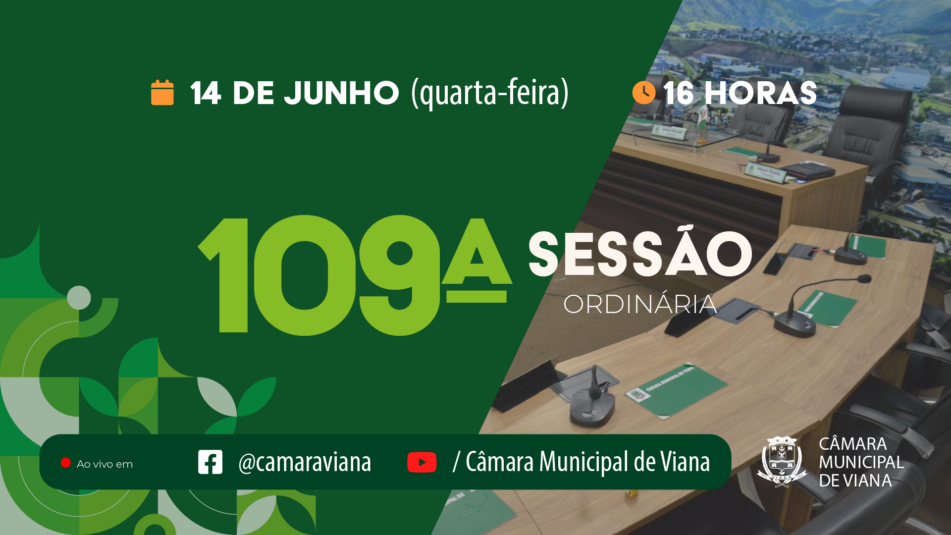 PAUTA DA CENTÉSIMA NONA (109ª) SESSÃO ORDINÁRIA