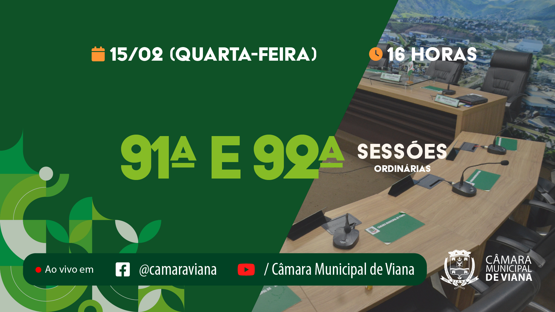 PAUTAS DA 91ª E 92ª SESSÕES ORDINÁRIAS