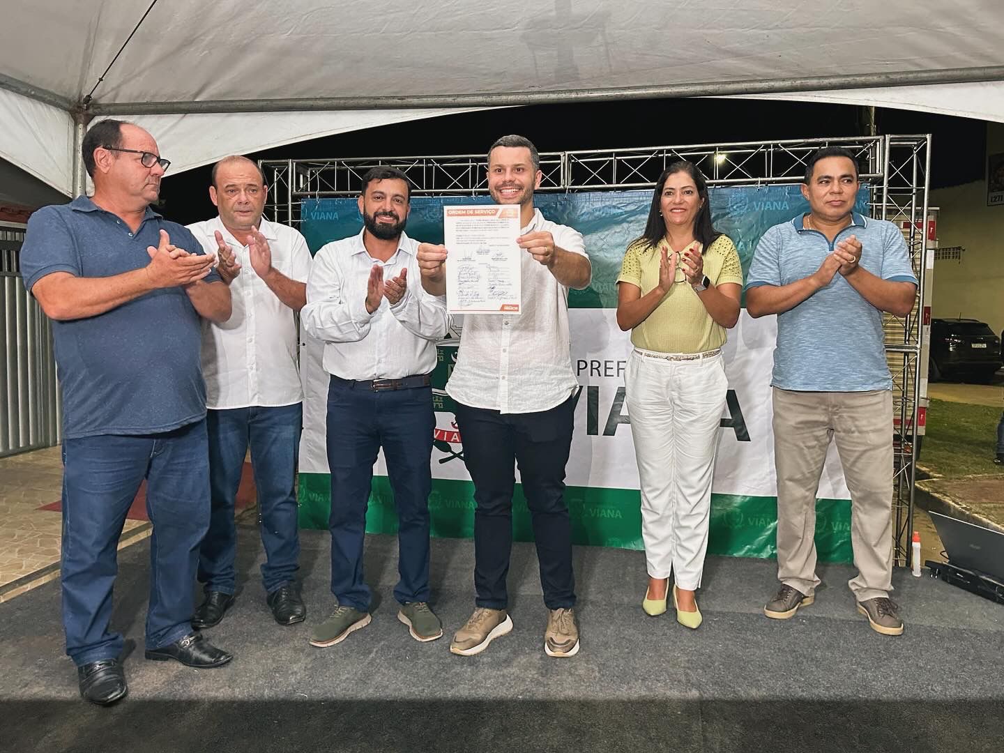 Imagem da notícia: Ordem de serviço é assinada para pavimentar 100% das ruas de Campo Verde